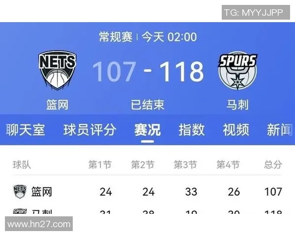 马刺与篮网总决赛精彩对决比分揭晓赛季巅峰之战回顾